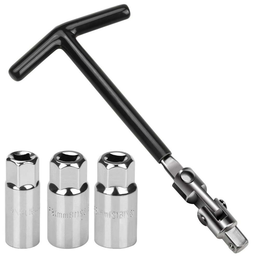 Drado Spark Plug Socket Wrench, Spark Plug Removal Tool, T-Handle Spark Plug Socket 16Mm/18Mm/21Mm 63767438