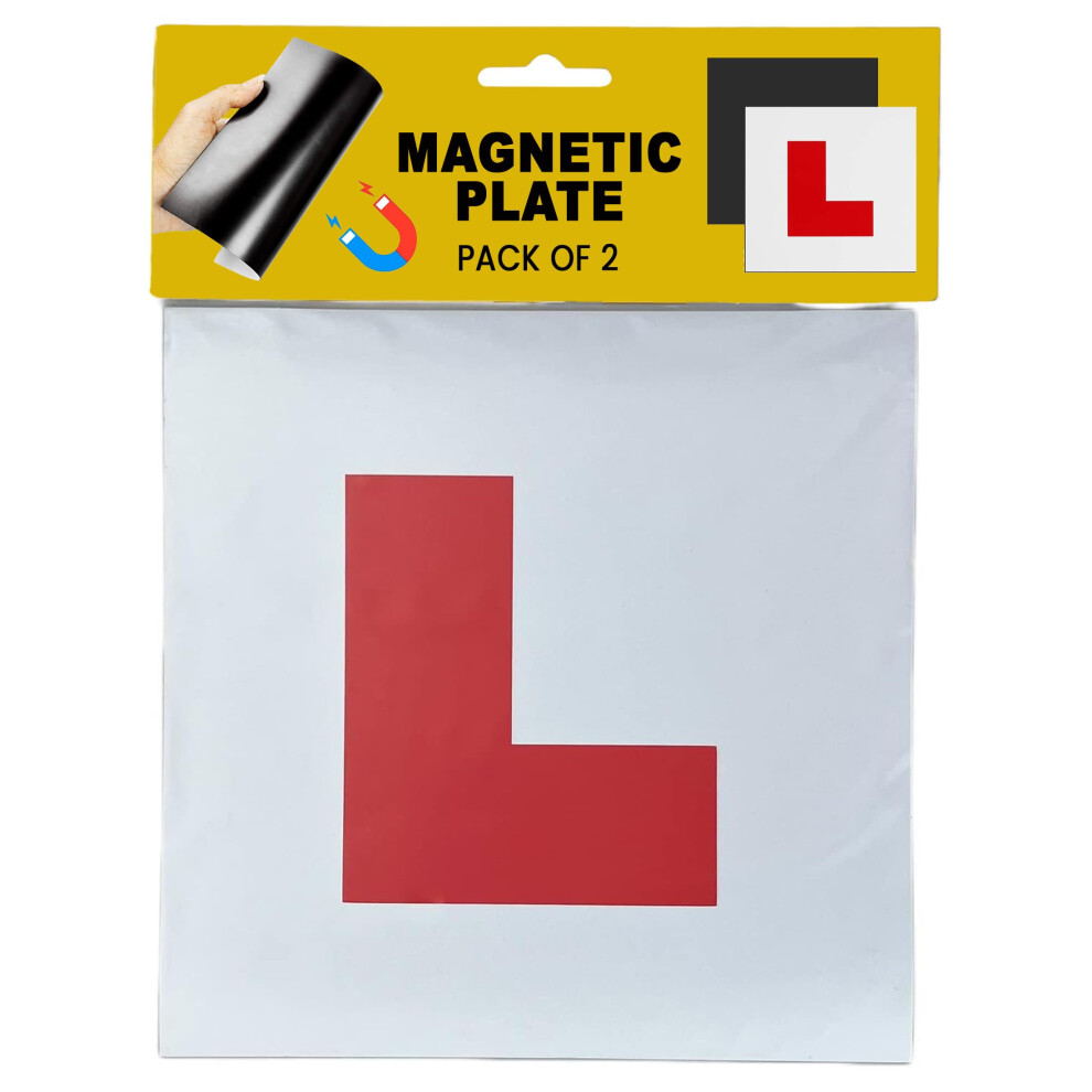 Stick Well Extra Strong 2 Pack L Plates Magnetic For Car, Extra Thick Learner Plates Magnetic, No Melting No Blow Off Easy To Move Without Scratching 97188872