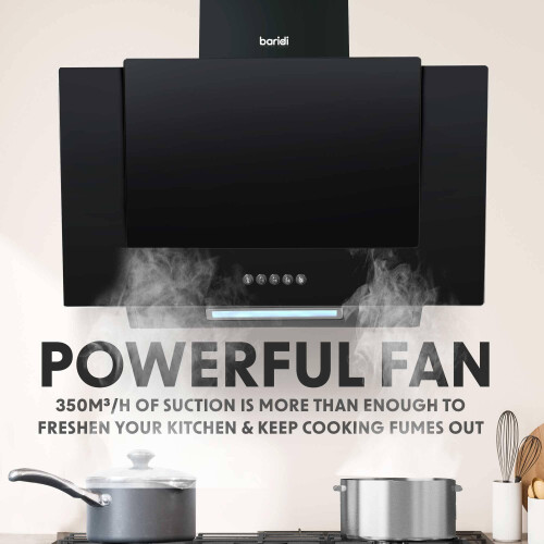 Baridi Kitchen Appliance Bundle 60cm Integrated FanAssisted Oven Black Glas 1