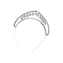 Tiaras Rhinestones Hairband for Wedding Ceremony Evening-Silver