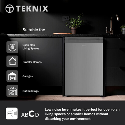 Teknix UC55F5S Freestanding Undercounter Freezer - 55cm Width 2