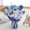 Handmade Crochet Rose Bouquet Blue – 3-Piece 1