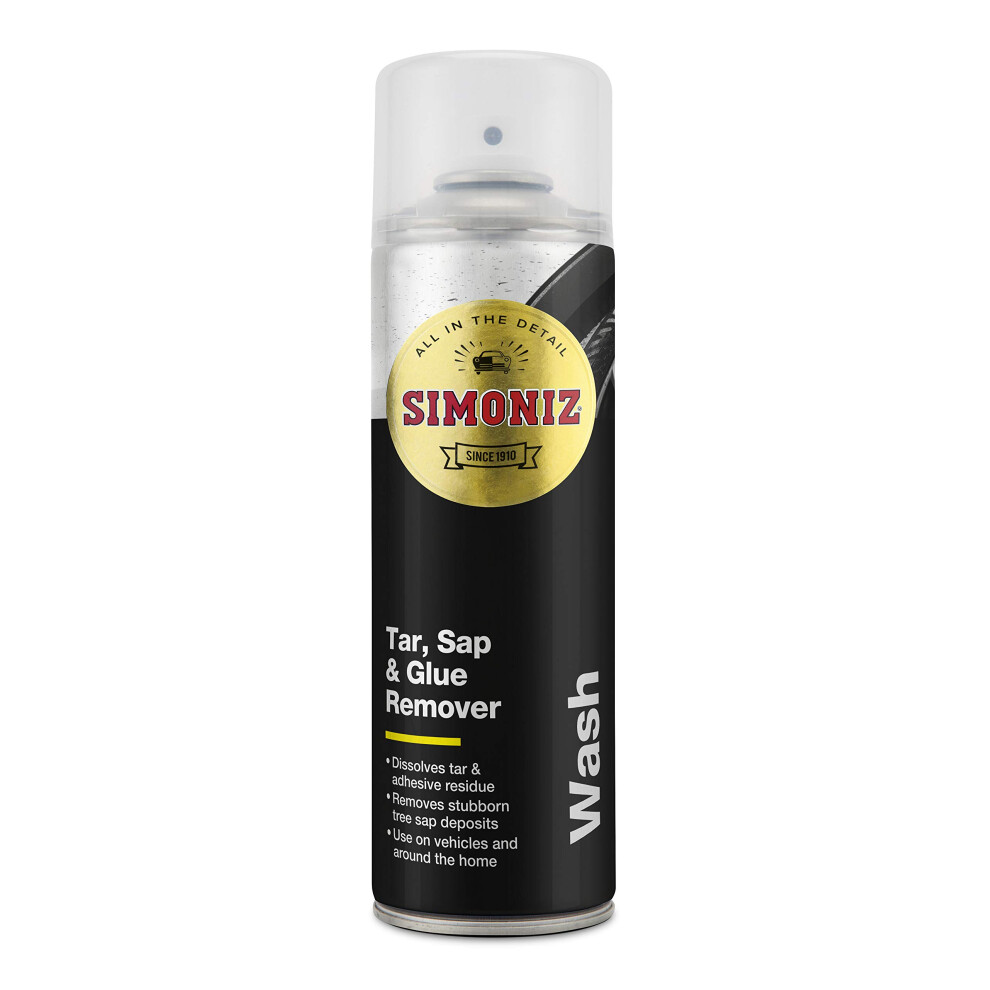 Simoniz Tar, Sap & Glue Remover, Powerful & Fast-Acting Car Cleaner, Essential Car-Cleaning Products To Remove Stubborn Sticky Deposits, Effortless C 85085947
