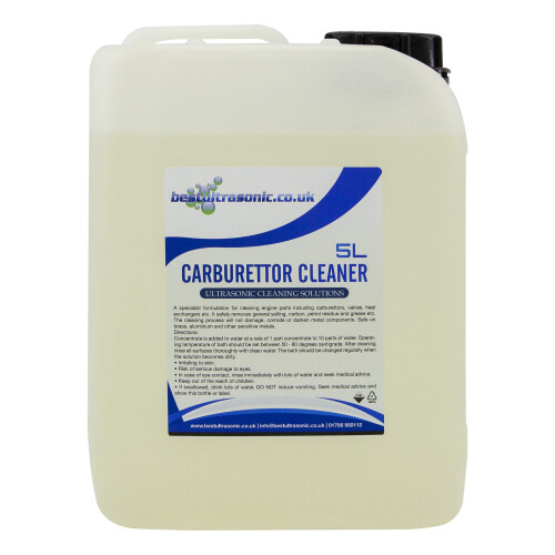 Ultrasonic Carburettor | Carb | Engine Cleaner 5 litre Fluid Solution 5L