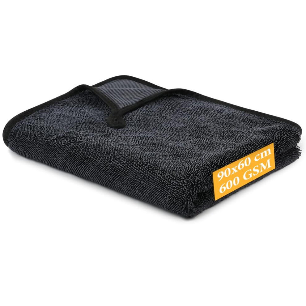 Uraqt Microfibre Cloth,Bathroom Drying Cloth, 90X60cm Large Xxl Car Drying Towel 600Gsm, Lint Free Super Absorbent Towel For Household Washing, Car D 30749115