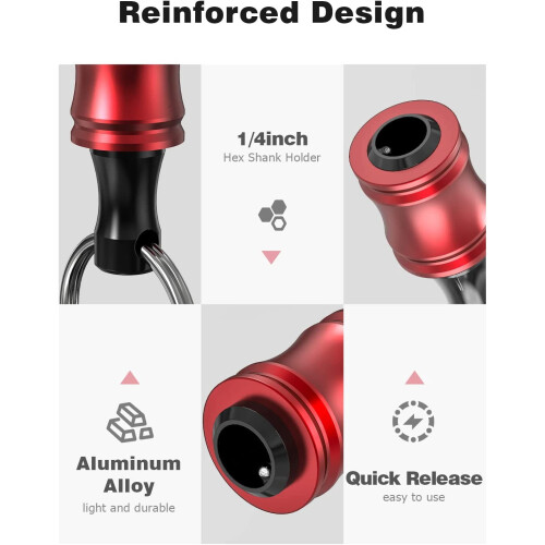 6-delers magnetisk bitholder nøkkelring 2