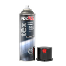 PROXL ProTex Textured Black Spray - 500 ml | Premium Textured Dark Coating Aerosol | Quick Fix For Car Bumper & Trim Repair | Easy to Apply | Overcoa