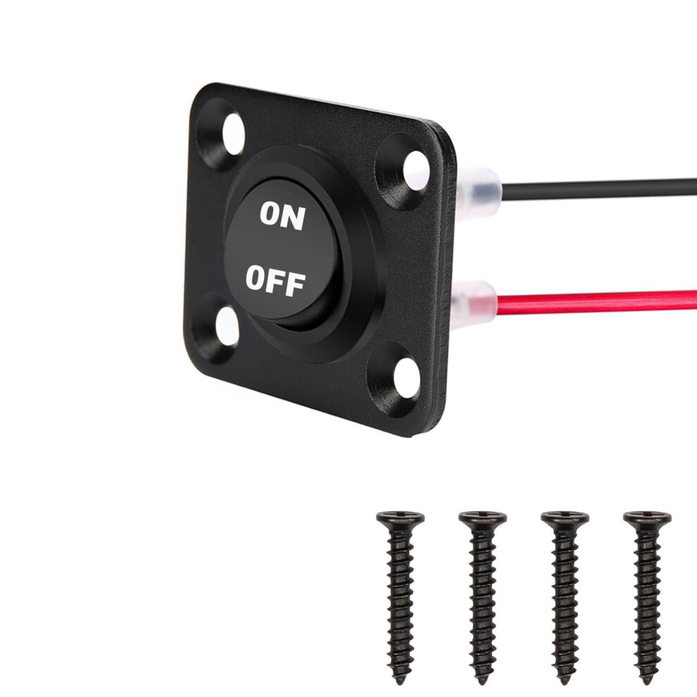 Runcci-Yun Round Rocker Switch 12V -24V Toggle Rocker Switch Panel, 1 Gang Round Toggle On/Off Switch For Auto Automotive Lights Boat Yacht Trailer C 40907925