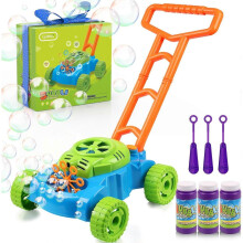 Bubble Lawn Mower for Toddlers 1-3, Kids Bubble Machine for 1-Year-Old Boys Toy Gifts, Gardening Easter Basket Stuffers Birthday Toys, Push Summer Out