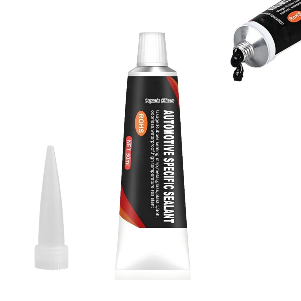 50Ml Windscreen Sealant,Weatherstrip Glue,Car Sealing Strip Adhesive, Silicone Sealant,Car Rubber Seal Restorer,C/Ar Door Seal Glue,Strongest In Black 73285618