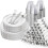 White Gold-Rim Plastic Dinnerware Set for 50 Guests 1
