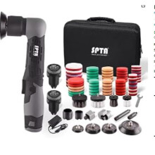 SPTA Cordless Mini Car Polisher, 12V Micro Cordless Scratches Killer Car Polisher RO/DA Mini Car Polisher for polishing, Sanding and Cleaning