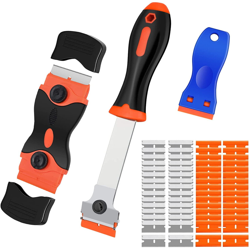 Razor Scraper Set 3-Piece With 50 Plastic & 30 Metal Blades 9104899453785