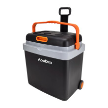 AooDen - 35 Quart (33 Liter) Capacity Electric Car Cooler and Heater with Pull Bar and Wheels, Ice Free Thermoelectric Cooler for Travel, Camping