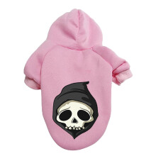 Skeleton Dog Sweater Pink Halloween Costume