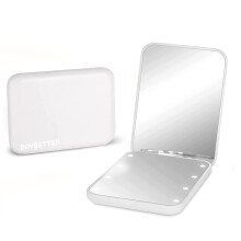 Compacte LED-make-upspiegel met 1x/3x vergroting
