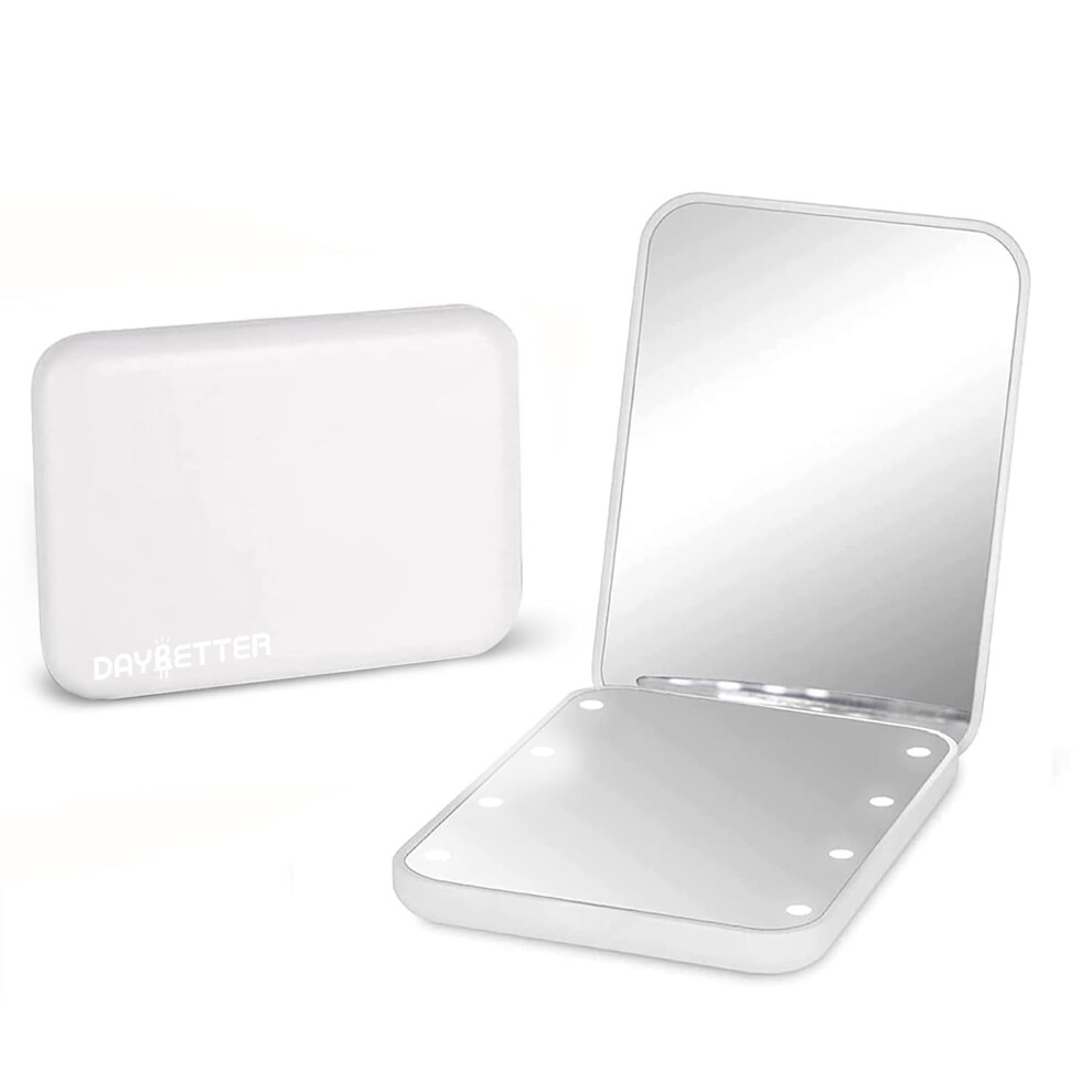 Pocket Mirror with LED Light and Magnification