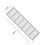 Grilles d'aération de porte blanches 8 x 30 cm (2 pièces) 2