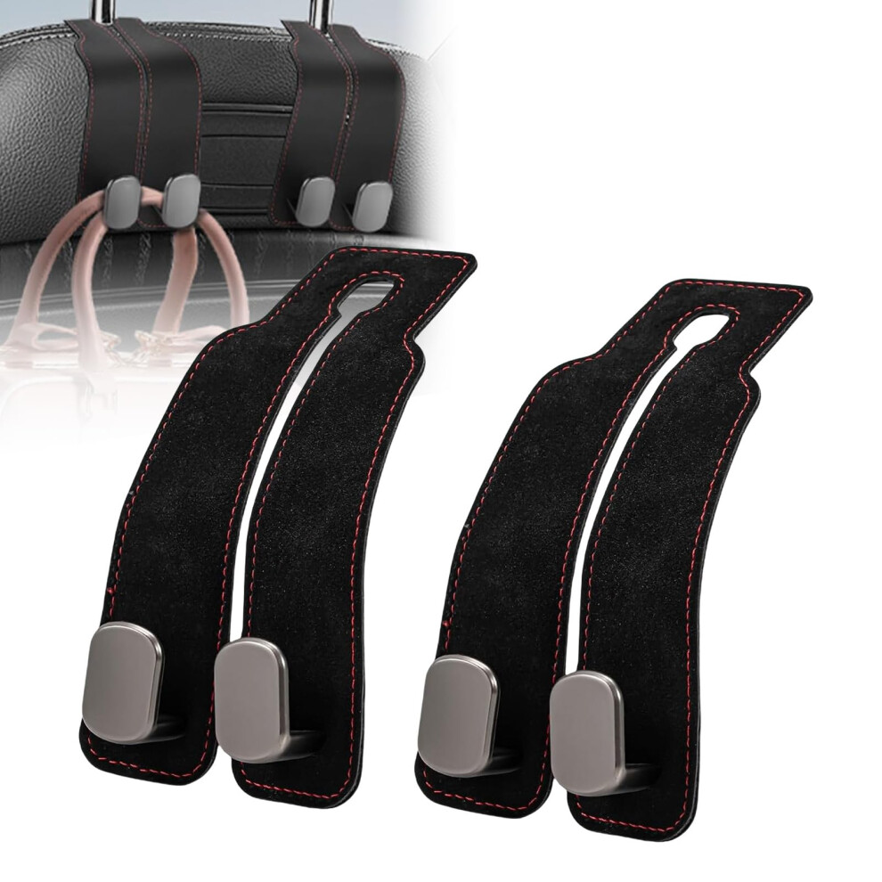Debbery 2Pcs Car Bag Hooks, Leather Car Seat Organiser Hooks, Multifunctional Back Seat Hooks For Headrest For Hanging Bags, Purses And Handbags 89301753
