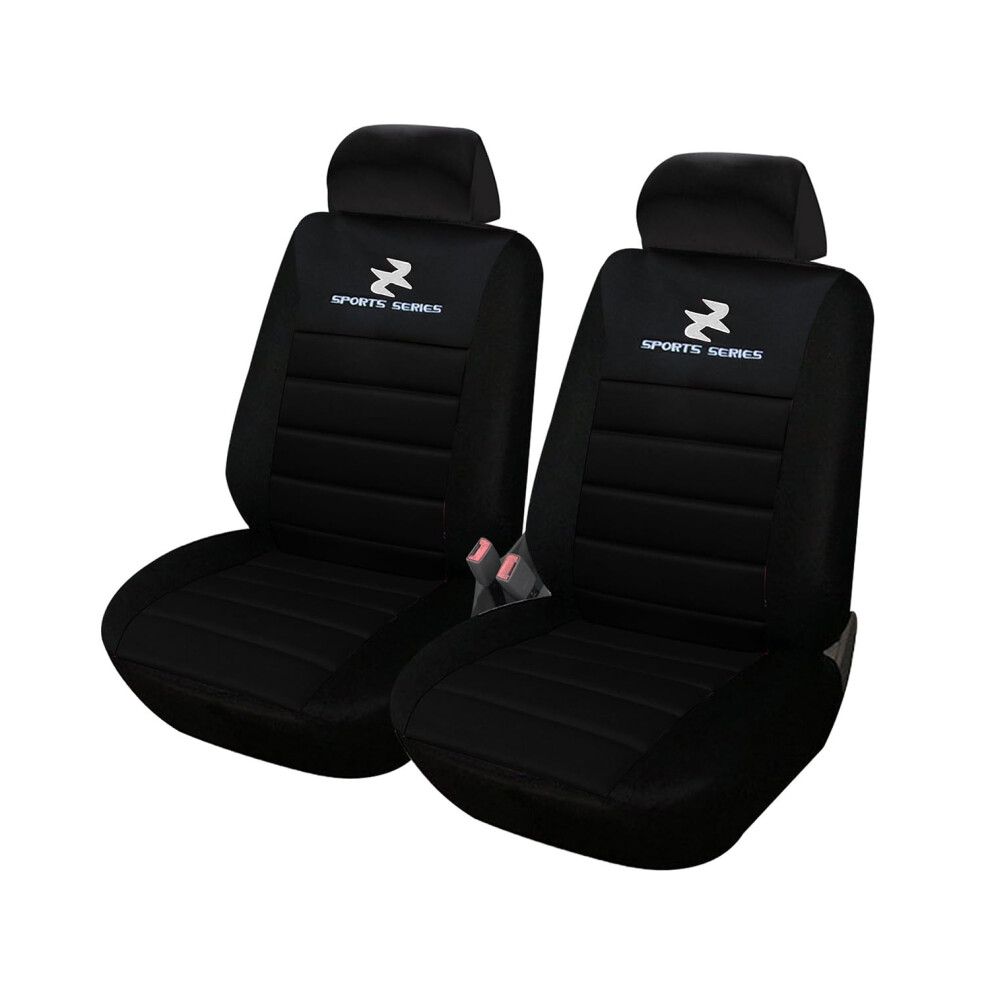 Woltu Car Van Seat Covers Front Pair Universal For Cars Vans Car Seat Protector Black 95633664