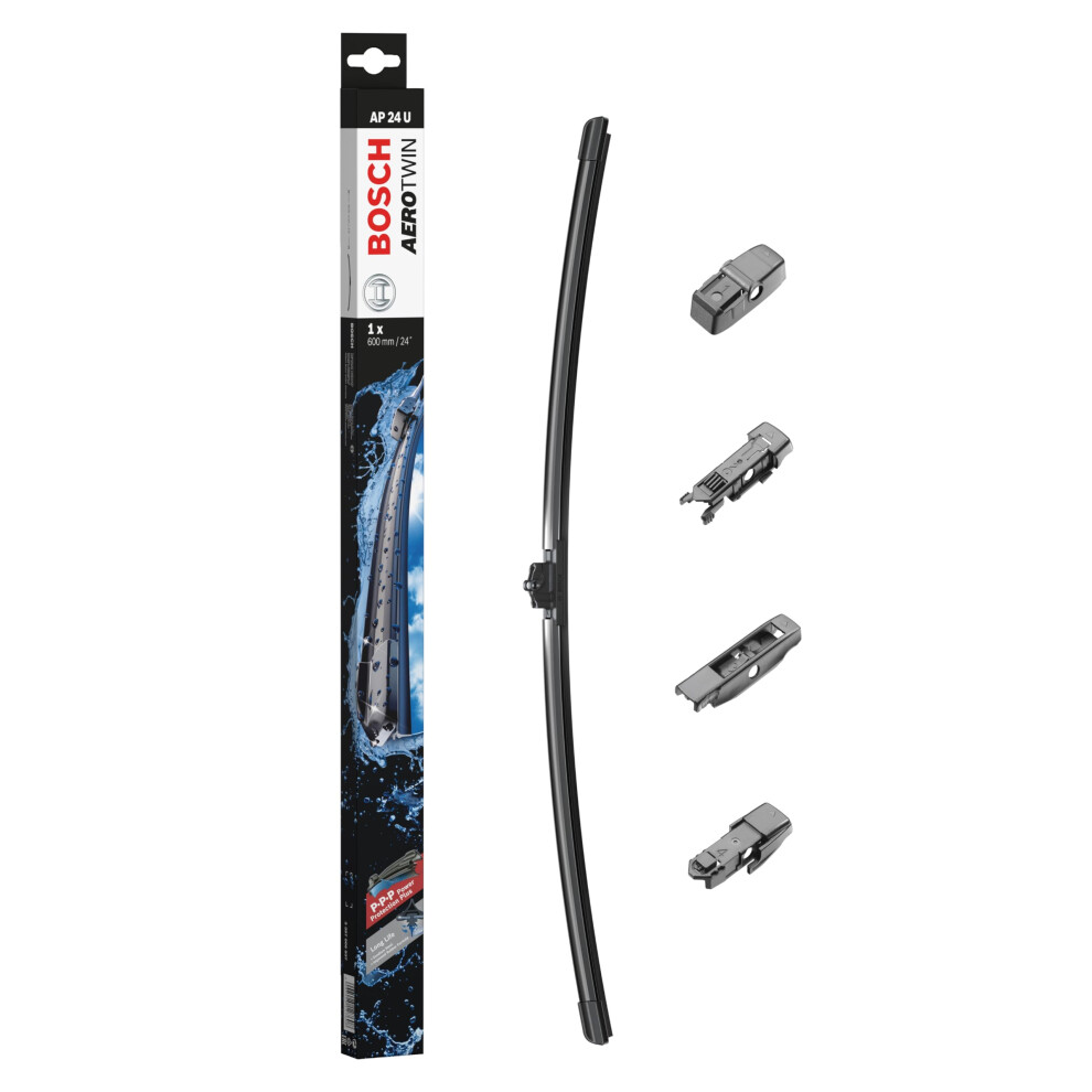Bosch Aerotwin Ap 24 U - Front Windscreen Wiper - Replacement Blade - Comes With Modular Adapters - 1 Blade, 600Mm