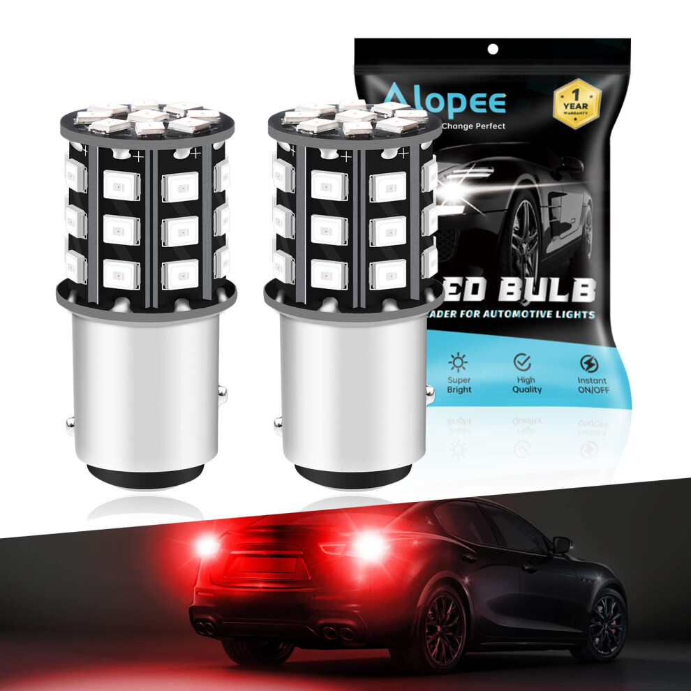 Alopee P21/5W 1157 Bay15d Led Brake Stop & Tail Car Bulbs - 12V-24V Extremely Bright 2835 33 Smd Replacement For 1016 1034 7528 2057 2357 F Light/Red 11654827