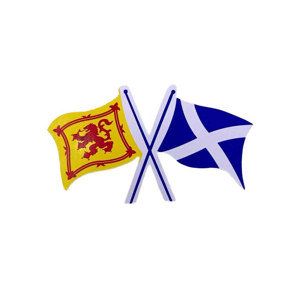 Must Have Souvenirs Scotland Scottish Decal Car Sticker - Saltire Thistle With Lion Rampant & Saltire Cross Flags, Scottish Sticker, Scotland Flag, S 66252665