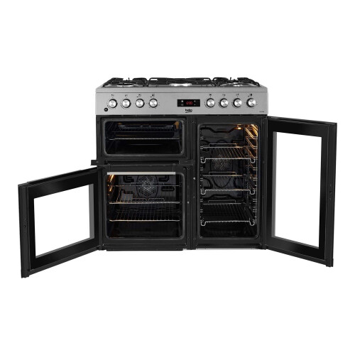 Beko Beko 90cm Dual Fuel Range Cooker - Stainless 1