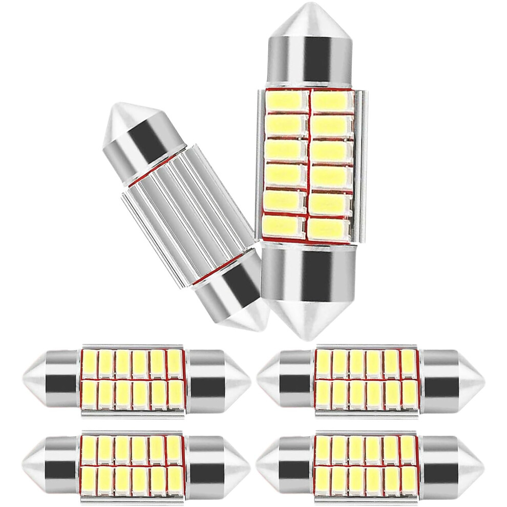 Huaaxtlang 5Pcs 12V 31Mm Festoon Led Car Bulb,Car Interior Replacement Car License Plate Interior Map Dome Trunk Door Courtesy Footwell Light 47929685