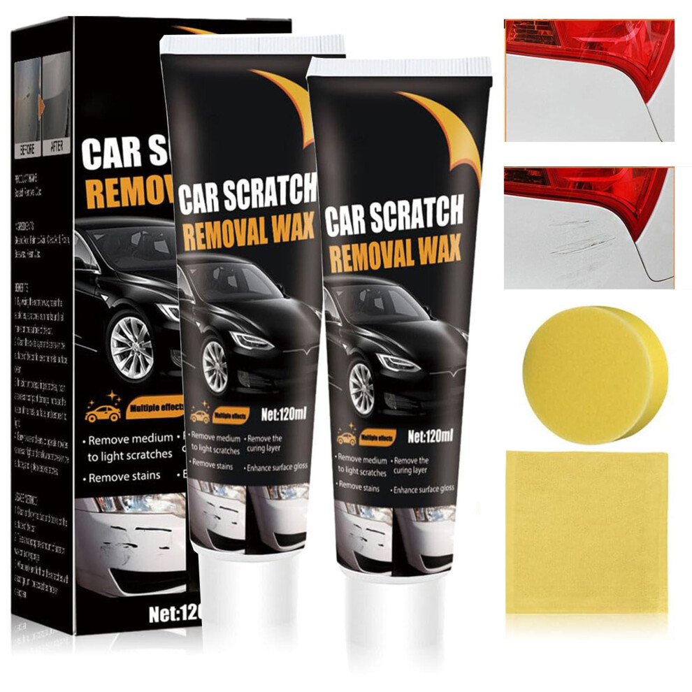 2Pc Car Scratch Remover, 2026 New Car Scratch Repair Paste, Scratch Remover Kit For Cars, Car Scratch Removal Wax, Car Polish For All Paint Types 36994137