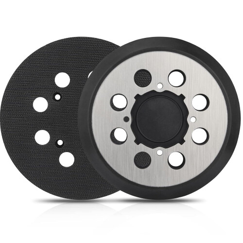 5 tommer 8-huls velcro-orbitalslibepude (2-pak)