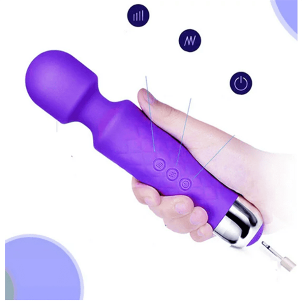 Purple Zouyue Percussion Massager Wand, Cordless,