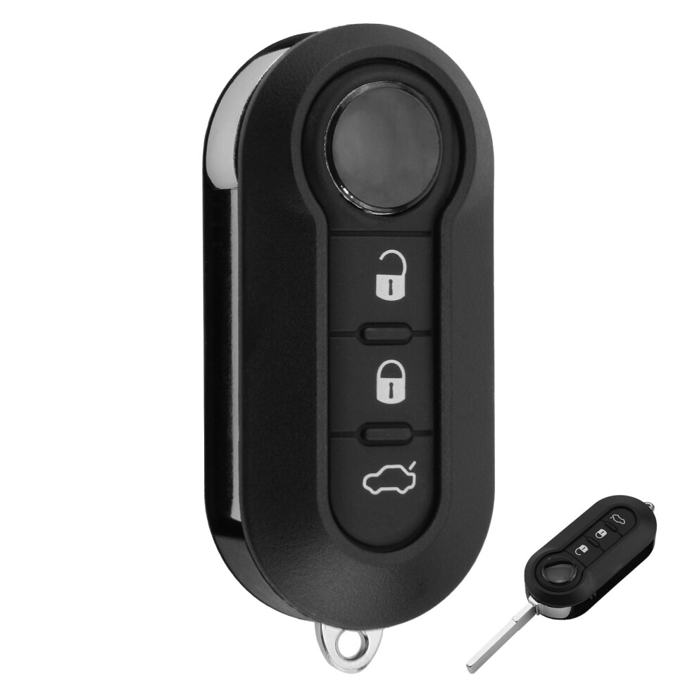 3 Button Car Key Fob Shell For Fiat 500, 500C, 500L, Ducato, Doblo, Punto Bravo, Panda, Peugeot, Citroen, Replacement Car Key Remote Case Cover With 65862919