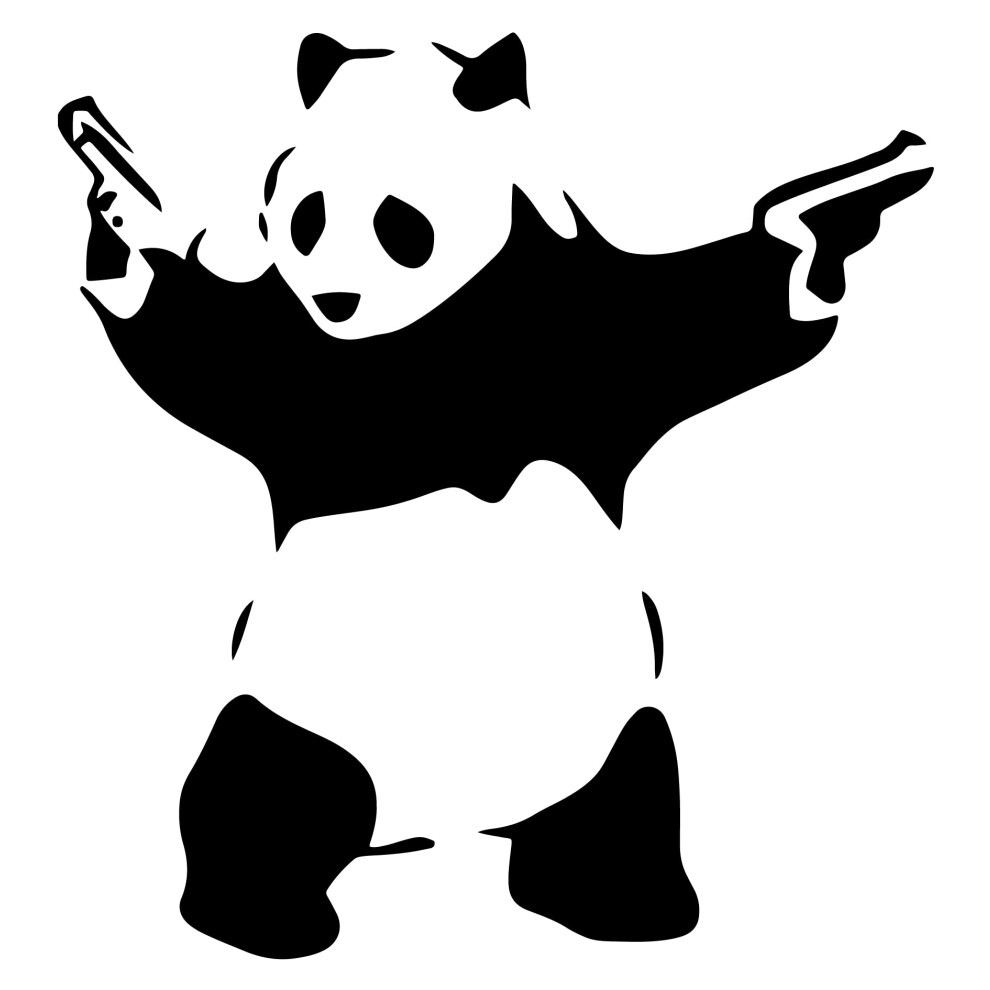 Banksy Bad Panda Graffiti Funny Symbol Funny Bumper Sticker Car Van Bike Sticker Decal Free P&P 32979114