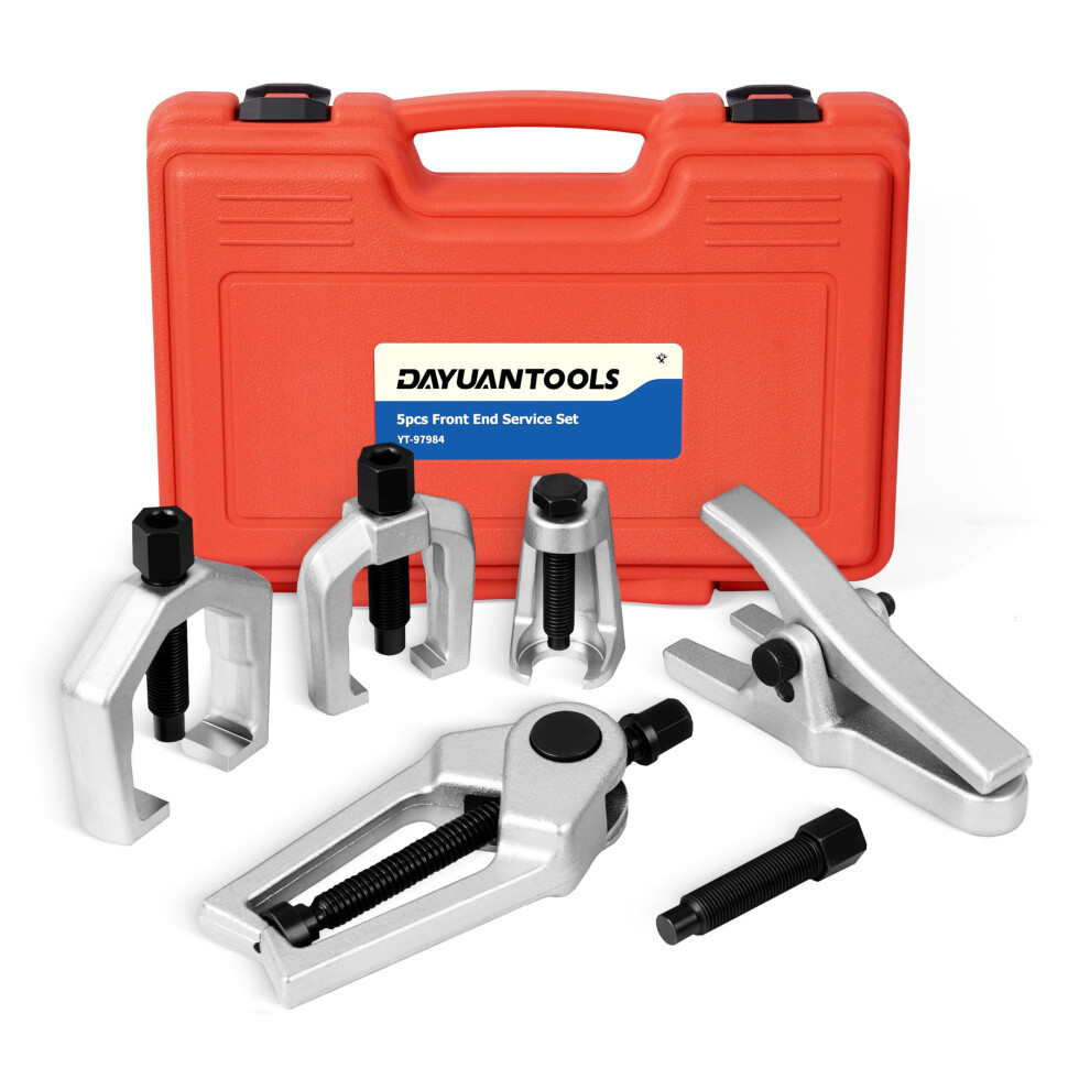 Dayuan 5Pcs Professional Front End Service Tool Kit, Pitman Arm Puller, Ball Joint Separator Tie Rod Remover Tool 73843153