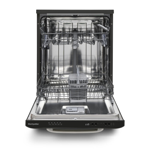MONTPELLIER Montpellier Retro Freestanding Dishwasher - D-Rated, Black 1