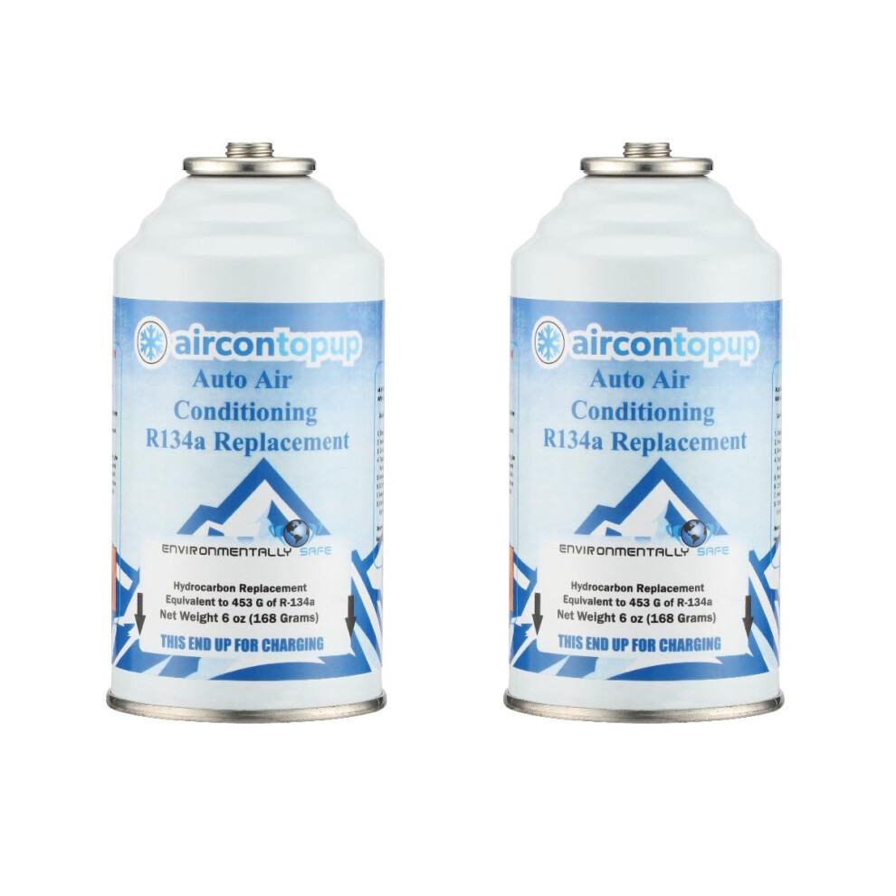 Aircontopup Diy Regas Car Aircon R134a Compatible Refrigerant X2 Equivalent To 906G Of R134a 87806328