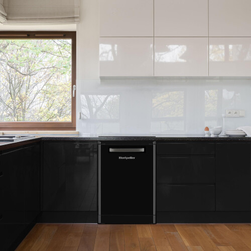 MONTPELLIER Montpellier Retro Freestanding Dishwasher - D-Rated, Black 2