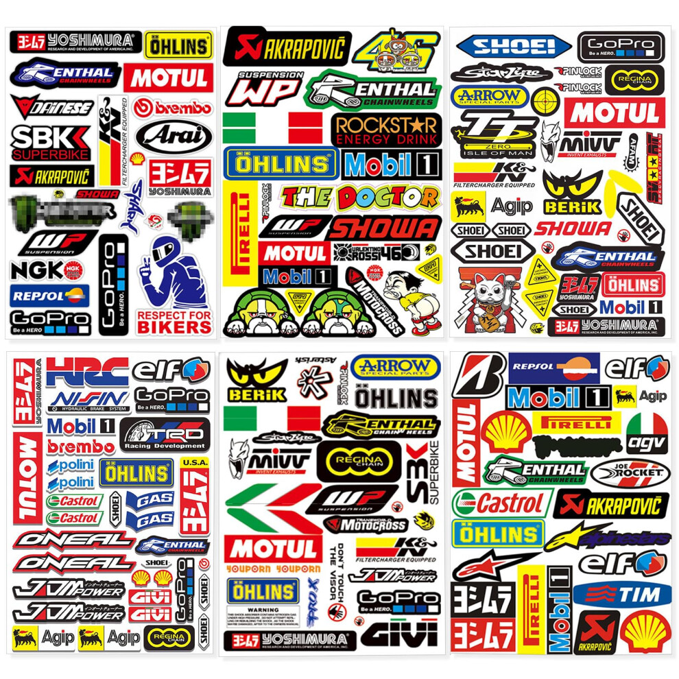 Saier Tbo 150 Pcs Motorcycle Sticker, Vinyl Waterproof Car Stickers Cartoon Bike Motocross Helmet Decals Sticker For Bumper Skateboard Motorbike Comp 75529925