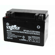 Vertex VP12-A-4 Sealed AGM Motorcycle/Powersport Battery, 12V, 10Ah, CCA (-18) 175, Replaces: CT12A-BS, YT12A-BS Perfect battery for Motorcycle, ATV'