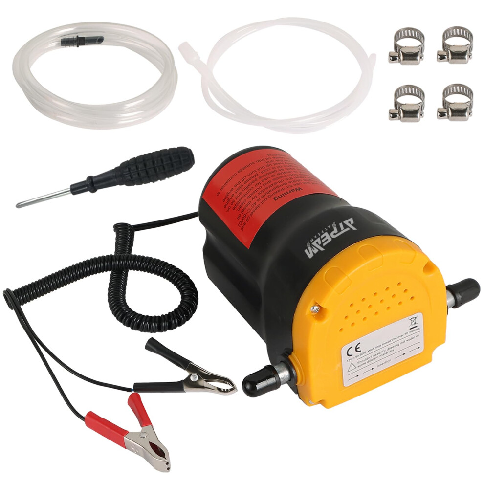 Atpeam 12V 60W Oil Change Pump Extractor, Oil/Diesel Fluid Pump Extractor Scavenge Oil Change Pump Transfer 5051226490170