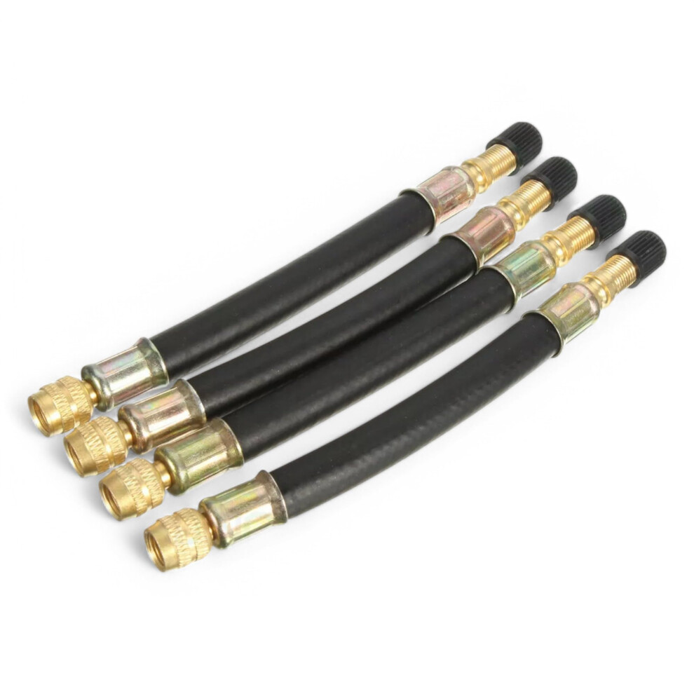 5Pc Flexible Rubber Extension Tyre Valve Adaptor With Cap 210Mm Uiversal Twin Wheel Lorry Van Bus 41009987
