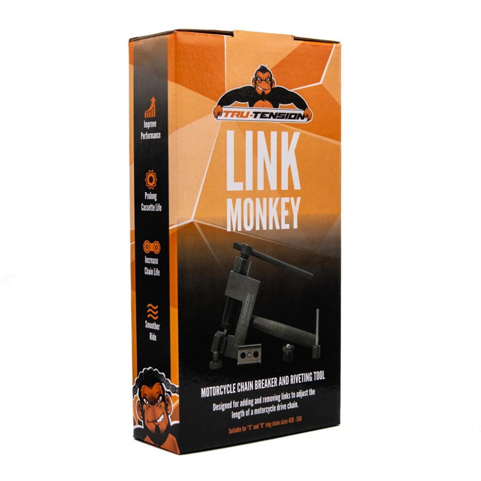 Tru-Tension | Link Monkey | Motorcycle Chain Breaker & Riveting Tool | Perfect For Road Riding, Off-Road, Commuting & Touring | Motorcycle Tools & Ac 85173798