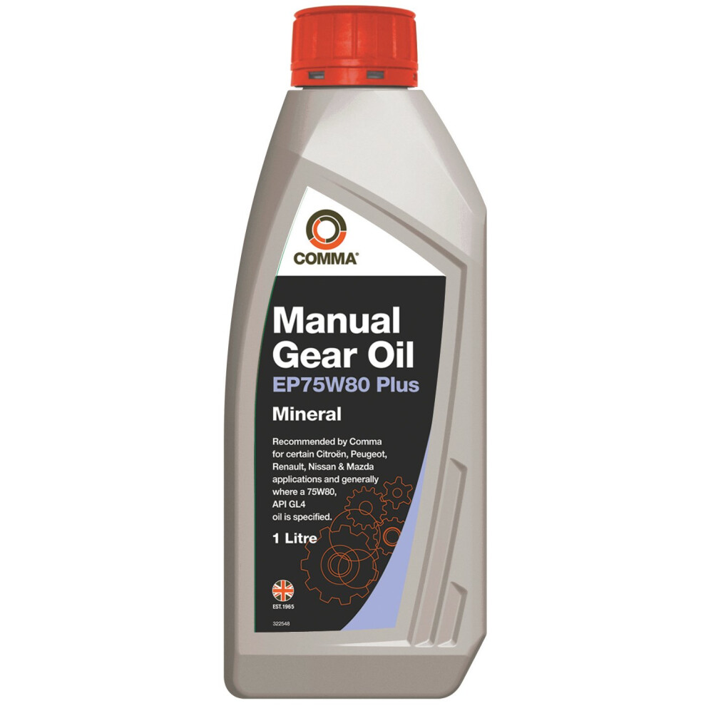 Cosan Lubricants Comma Ep75w80p1l Plus Manual Transmission Fluid 10312728