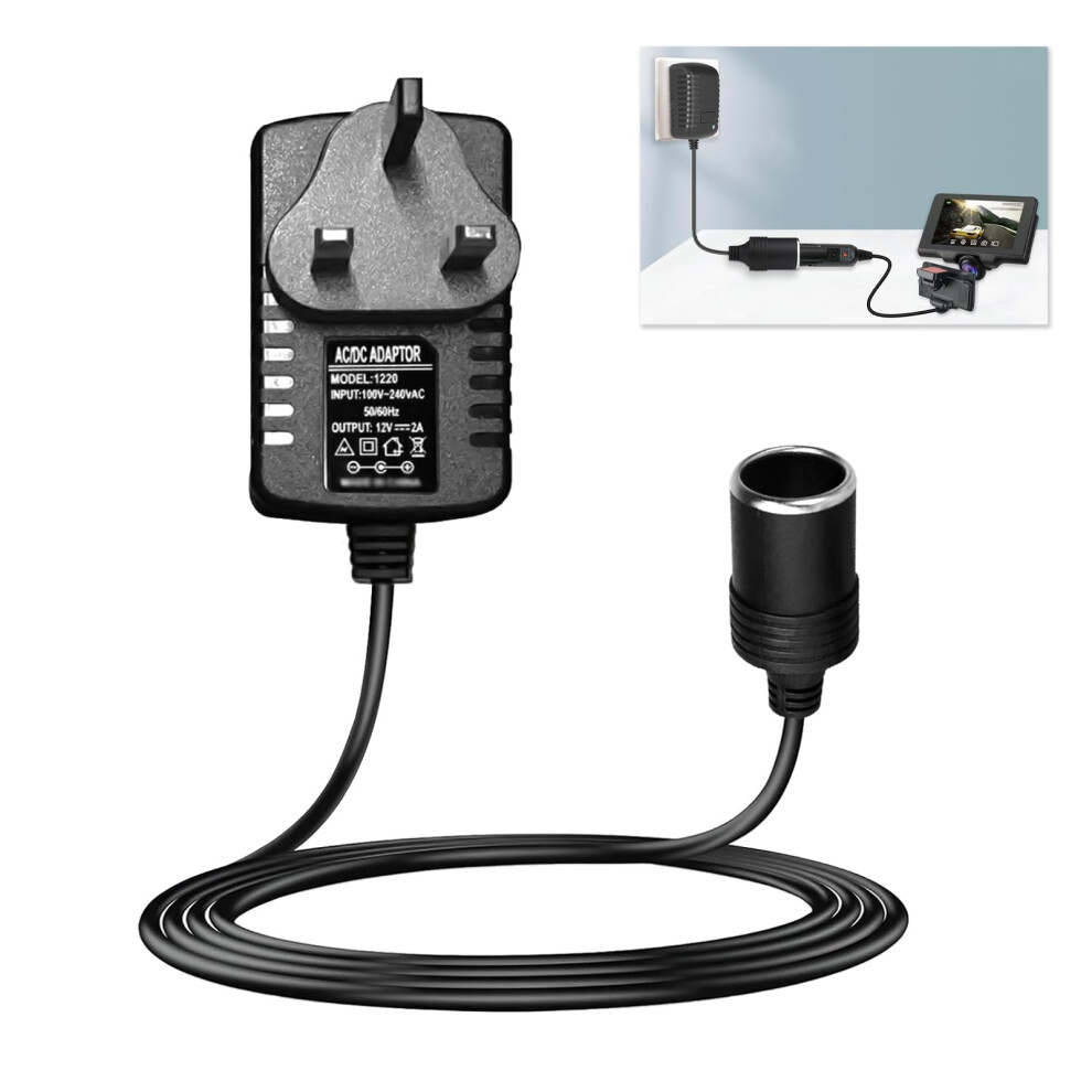 Car Power Inverter, 240V To 12V Adapter Dc Car Converter Plug, Cigarette Lighter Adapter To Uk Plug, Ac To Dc Voltage Converter, 2A Power Adapter For 49390445