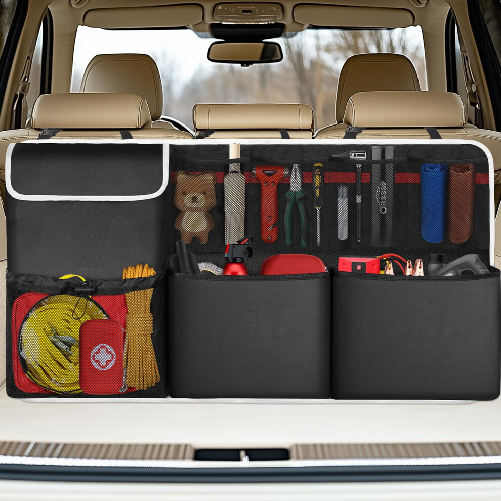 Oasser Car Boot Organiser Storage With 8 Different Functional Storage Bags, Boot Tidy For Suv Truck Mpv Van 61582118