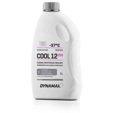 DYNAMAX Cool G12 EVO Antifreeze Coolant READY MIX -37 1 Litre, Light Red/Violet (Purple) Coolant
