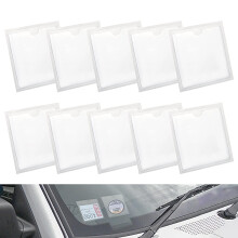 10 Pcs Car Tax Disc Holders Square Permit Holders Windscreen Card Holder Self Adhesive Parking Permit Holder Car Disc Holder Windscreen for Permits B
