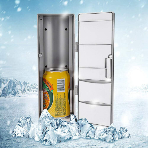 lyrlody Mini Portable Refrigerator, 0.475L USB-Powered Hot and Cold 1