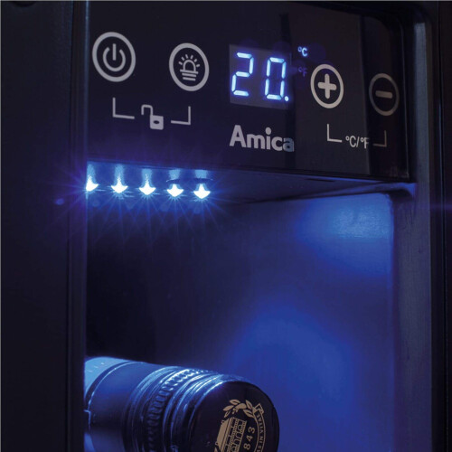 Amica Amica AWC150BL Freestanding Wine Cooler, 6 bottle capacity, 2